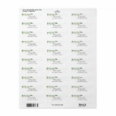 Waterverf Greenery Return-adres Etiket (Full Sheet)
