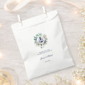 Waterverf Greenery Rustic Anchor Monogram Wedding Bedankzakje (Geknipt)