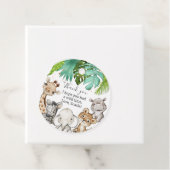 Waterverf Greenery Safari Animals Bedankjes Labels (In situ)