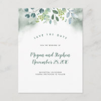 Waterverf Greenery Save the Date