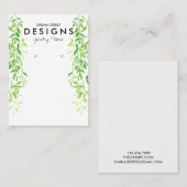 Waterverf Greenery Trendy Earring Display Kaart Visitekaartje (Voorkant / Achterkant)