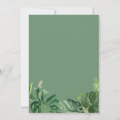 Waterverf Greenery Tropical Palm Leaves Wedding Save The Date (Achterkant)