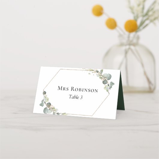 Waterverf greenery trouwtafel (Voorkant)