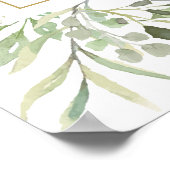 Waterverf Greenery Unplugged Ceremony Sign Poster (Hoek)