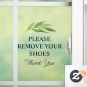 Waterverf Greenery Verwijder de schoenen Raamsticker (Huis)