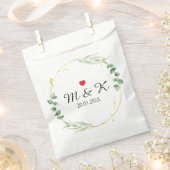 Waterverf Greenery Wedding Bedankzakje (Geknipt)