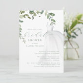 Waterverf Greenery Wedding Dress Vrijgezellenfeest Kaart (Staand voorkant)