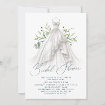 Waterverf Greenery Wedding Dress Vrijgezellenfeest