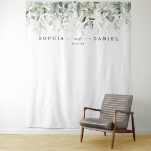 Waterverf Greenery Wedding Foto Prop Backdrop Wandkleed