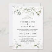 Waterverf Greenery Wedding Kaart (Voorkant)