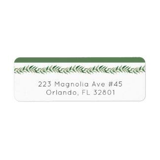 Waterverf Greenery Wedding Labels