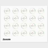 Waterverf Greenery Wedding Ronde Sticker (Vel)