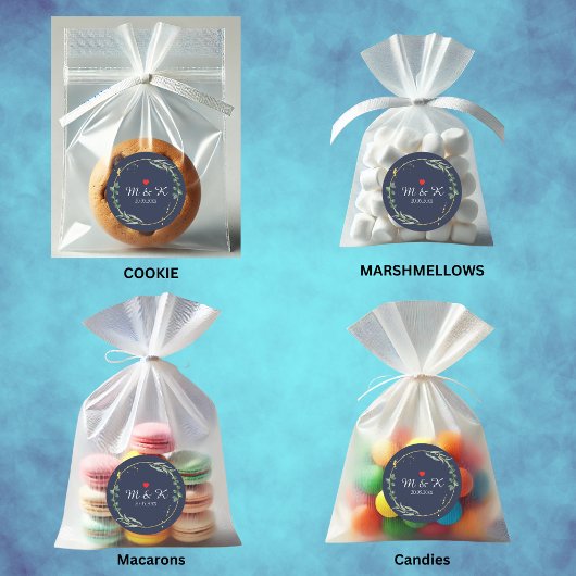 Waterverf Greenery Wedding Ronde Sticker