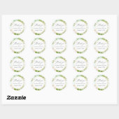 Waterverf Greenery Wedding Ronde Sticker (Vel)