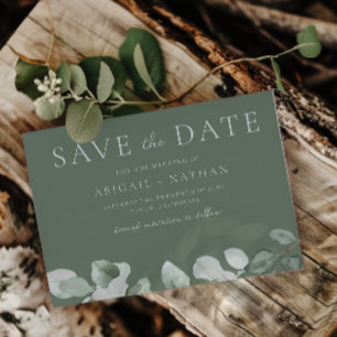 Waterverf Greenery Wedding Save The Date