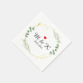 Waterverf Greenery Wedding Servet (Hoek)