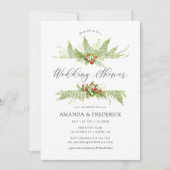 Waterverf Greenery Wedding Shower Kaart (Voorkant)
