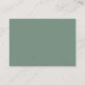Waterverf Greenery Wedding Website QR Sage Green Informatiekaartje (Achterkant)