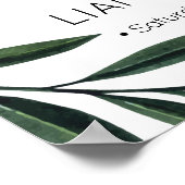 Waterverf Greenery Wedding Welcome Poster (Hoek)