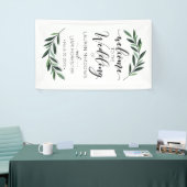 Waterverf Greenery Wedding Welkom Banner (Beurs)