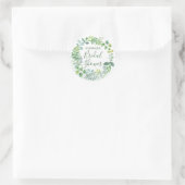 Waterverf Greenery Wreath Vrijgezellenfeest Ronde Sticker (Tas)