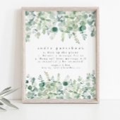 Waterverf GreenGenery Audio Gastenboek bord Poster