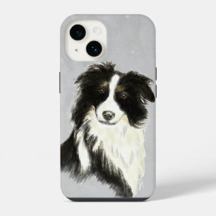Waterverf grens Collie Dog Pet Animal Art iPhone 14 Hoesje