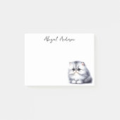 Waterverf Grijs Perzisch Kitten Schattige Cat Post-it® Notes (Voorkant)