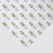 Waterverf Grijze Bogen en Groene Topiary Tissuepapier (Detail)