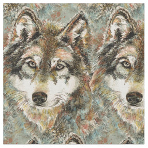 Waterverf Grijze Wolf Natuur in het wild Stof