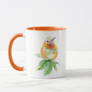 Waterverf grillige Rufous Hummingbird attitude Mok