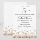 WATERVERF GRILLIGE VLINDERS WILDBLOEMGRENS KAART (Voorkant / Achterkant)