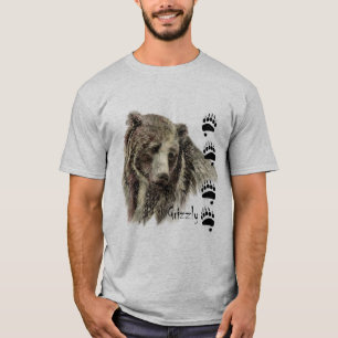 Waterverf Grizzly Beer Wildlife Natuur Art T-shirt