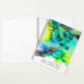 Waterverf groen abstract kleurig design planner (Display)