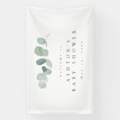 Waterverf groen Baby shower banner (Verticaal)