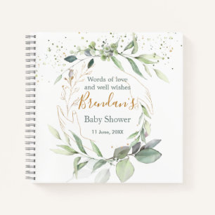 Waterverf Groen Baby shower Notitieboek