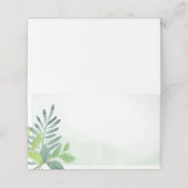 Waterverf groen blanco bruiloft plaats kaarten (Buitenkant ongevouwen)