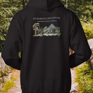 Waterverf Groen Bos Buiten Bedrijf Hoodie