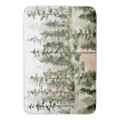 Waterverf groen boslandschap badmat (Voorkant Verticaal)