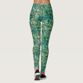 Waterverf groen bospatroon leggings (Achterkant)