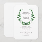 Waterverf groen botanisch vrijgezellenfeest kaart (Voorkant / Achterkant)