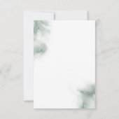 Waterverf groen bruiloft RSVP Kaartje (Achterkant)