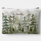 Waterverf groen dennenbos op berg etui (Voorkant)