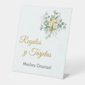 Waterverf groen doop geschenken en Kaarten teken Reclamebord Met Voetstuk (Voorkant)