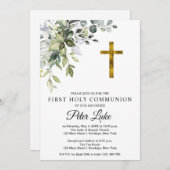 Waterverf groen en bloemen eerste gemeenschap in kaart (Voorkant / Achterkant)