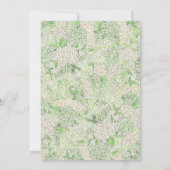 Waterverf groen en wit Hydrangea Crest bruiloft Kaart (Achterkant)