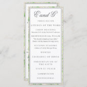 Waterverf groen en wit Hydrangea Crest-programma Menu (Voorkant / Achterkant)