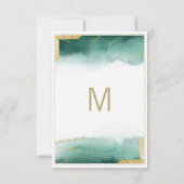 Waterverf groen goud glitter - Gegevens Kaart (Achterkant)