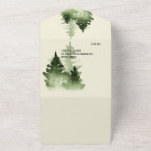 Waterverf groen in het Lakehouse All In One Uitnodiging (Buitenkant)