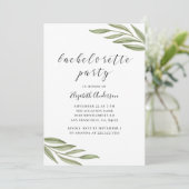 Waterverf groen kalligrafie vrijgezellenfeest kaart (Staand voorkant)